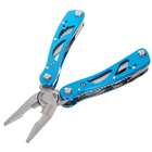 Stainless Steel Multi-Function Pocket Toolkit Foldable Pliers with Carrying Pouch (Blue)